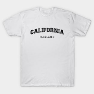 California Oakland College Style T-Shirt
